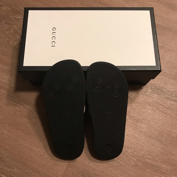 100% NWT Gucci Pursuit Guccy Logo Slide Sandal - Picture 8 of 8